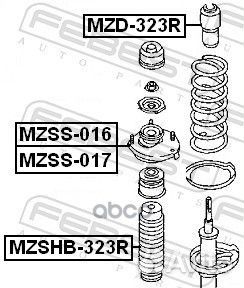 Опора заднего амортизатора левая mzss017 Febest