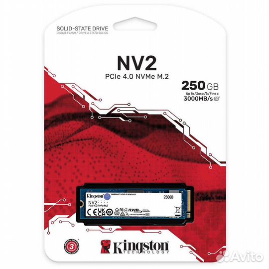 Внутренний SSD-накопитель 250Gb Kingston #367774