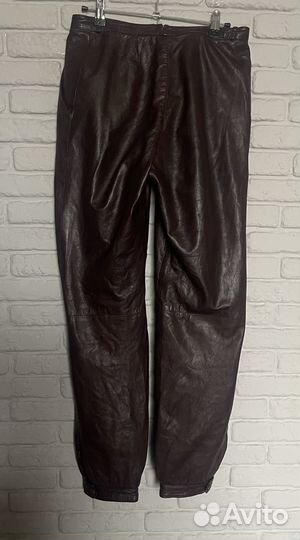 Брюки винтаж кожа натуральная 80-е Европа