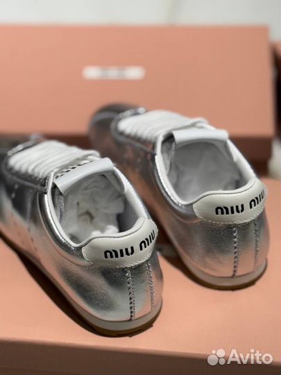 Кеды Miu Miu серебристые