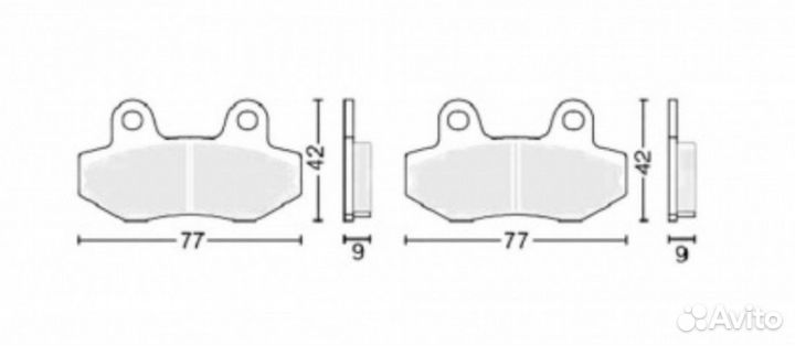 Колодки MotoLand, BSE, Kayo, Avantis и др