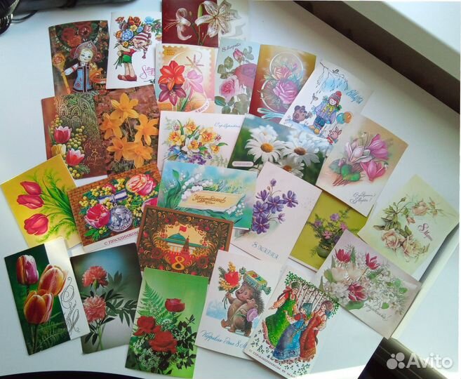 Открытки СССР к 8 марта пакетом 25 штук