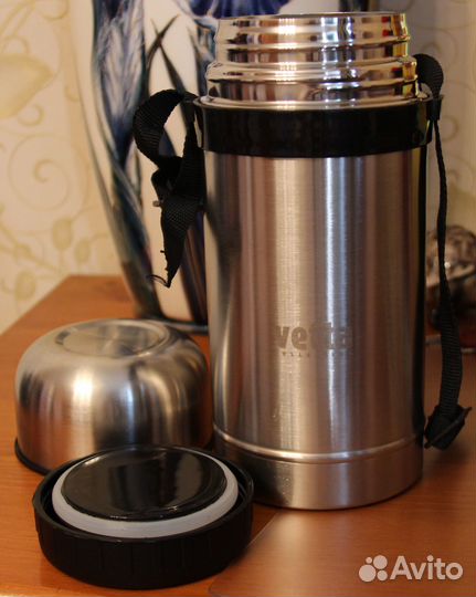 Термос металлический суповой чайный 1 литр