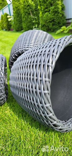 Кашпо (корзина) из ротанга 12 литров