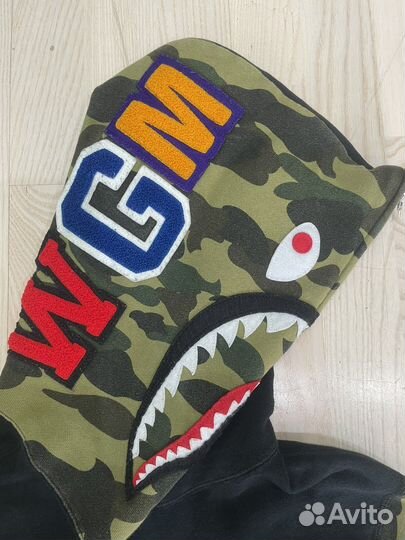 Зип-худи bape shark camo