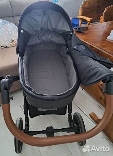 Коляска Peppy Space 2в1 экокожа,чёрная