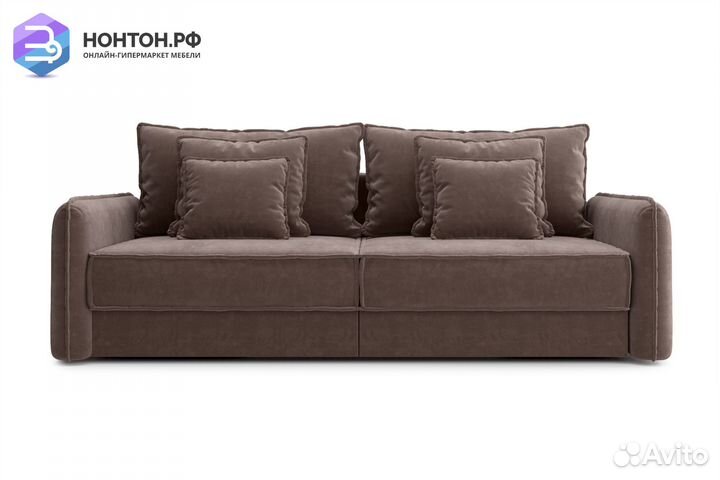 Диван тик-так Антей 3-х местный коричневый