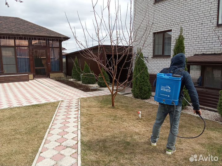 Обработка от комаров и сорняков на участках