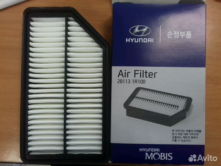 Фильтр воздушный Hyundai Solaris Rio Kia Rio mobis