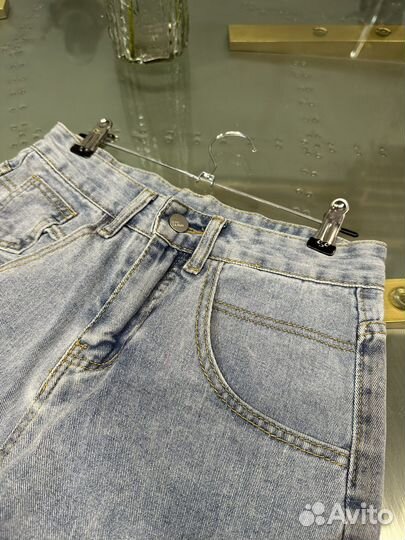 Джинсовые шорты длинные