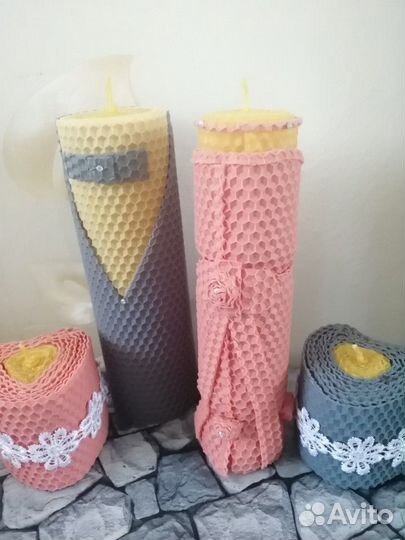 Набор свечей из вощины 