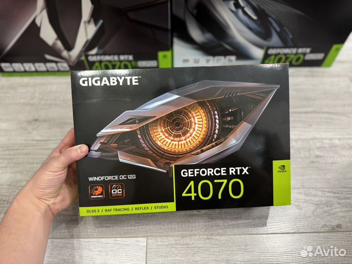 Видеокарта gigabyte nvidia RTX 4070 windforce OC