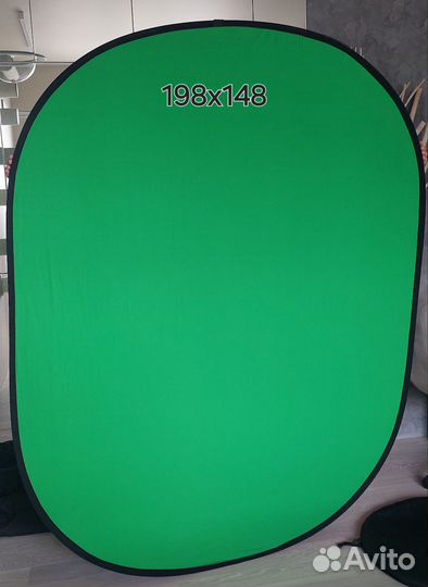 Складной фон хромакей 198х148