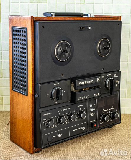 Катушечный бобинный магнитофон Юпитер 203 колонки