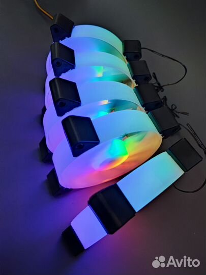 3шт + пульт Вентилятор для корпуса argb