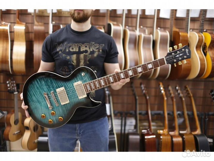 Cort CR250-wbag-DBB электрогитара темно-синяя с че