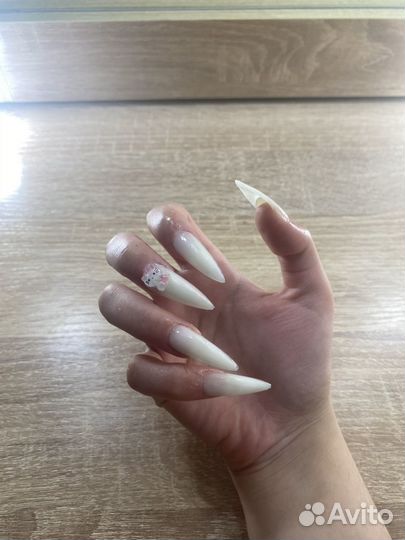 Маникюр наращивание модель