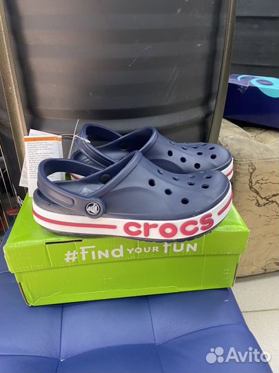 Сабо Crocs синие лето