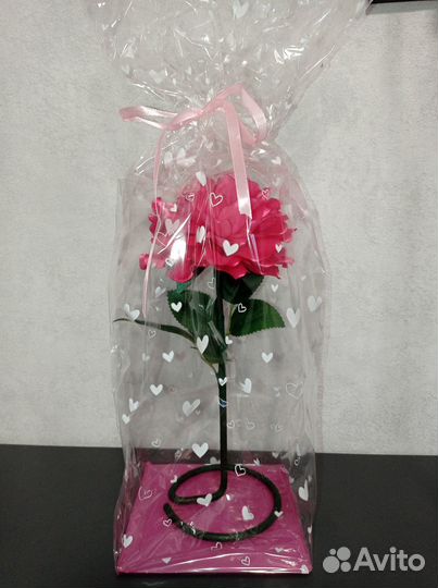 Подарочный цветок, интерьерная роза