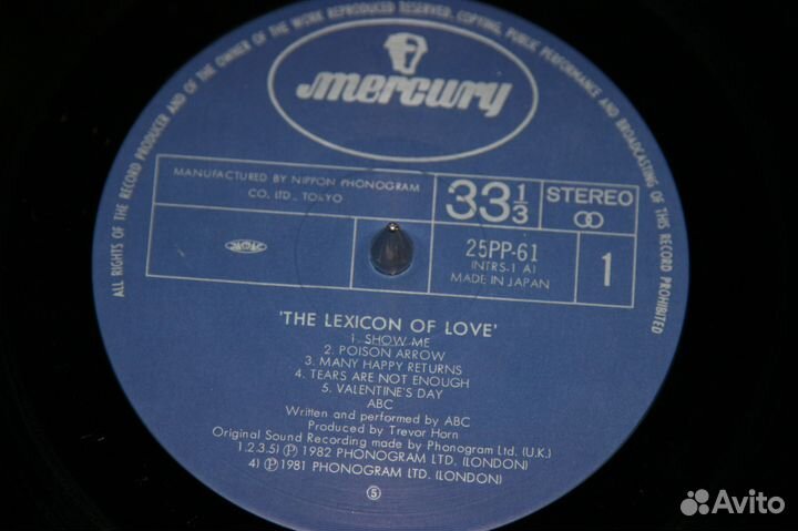ABC The Lexicon Of Love Label: Mercury 25PP