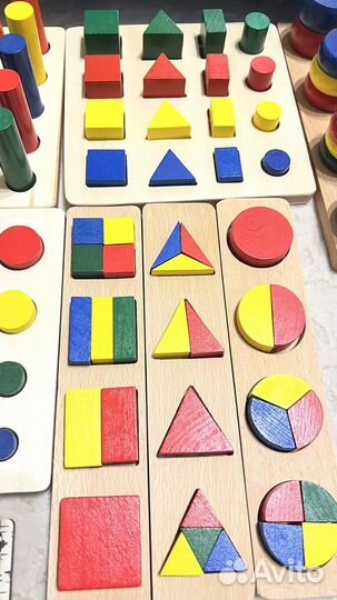 Развивашки из дерева Досточки Сегена Пазлы