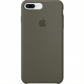 Чехол силиконовый iPhone 8 Plus тёмно-оливковый