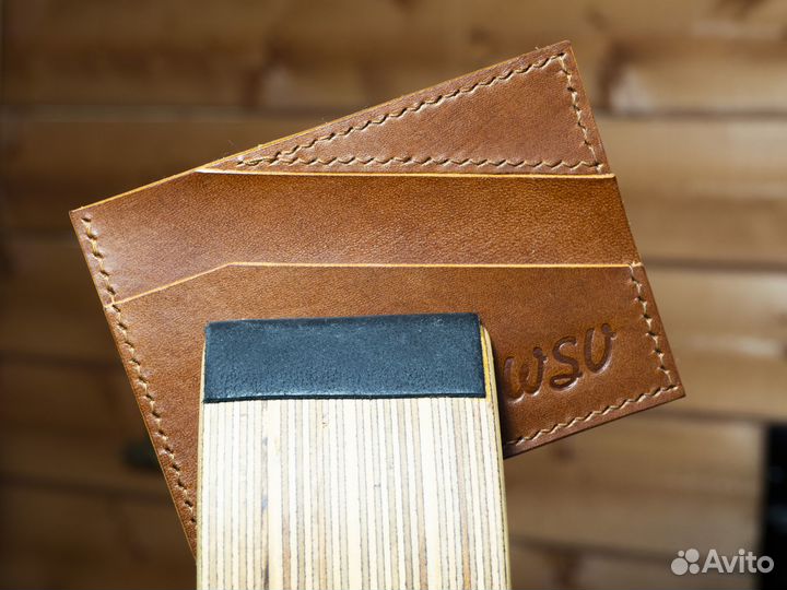 Картхолдер из натуральной кожи ручная работа