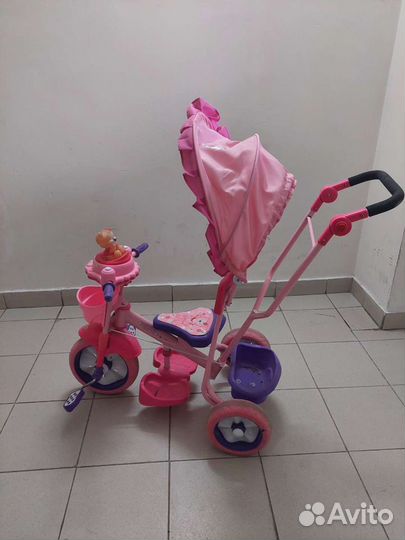 Детский велосипед с родительской ручкой