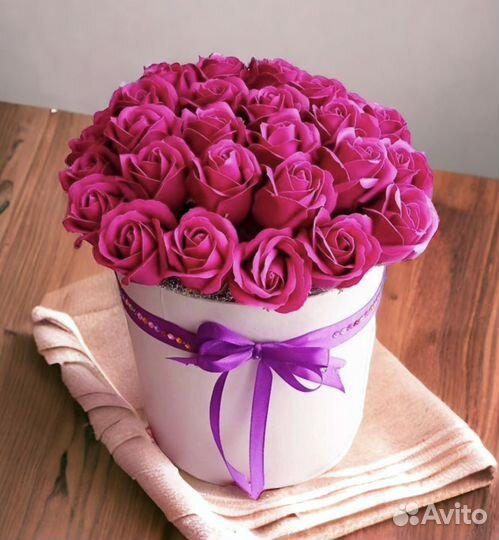 Букеты из роз мыльных