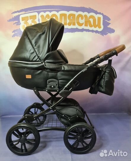 Коляска indigo 2 в 1 эко кожа