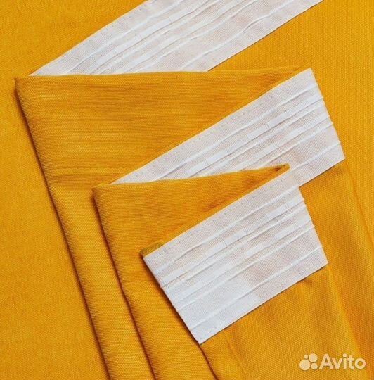 Шторы желтые канвас