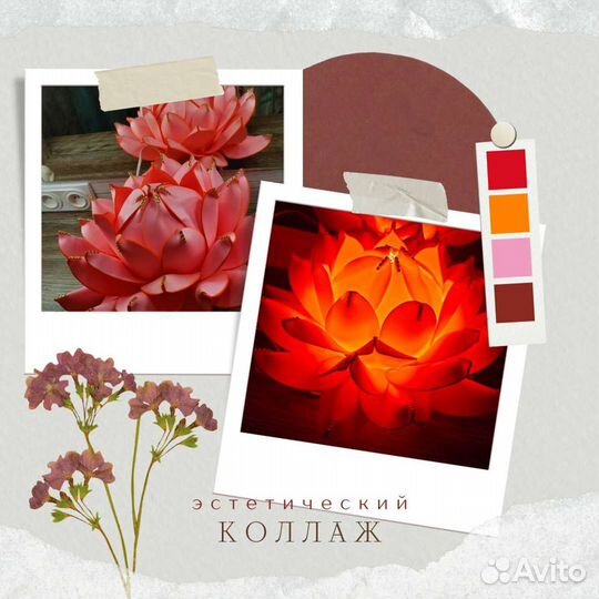 Ночник Лотос. Ручная работа