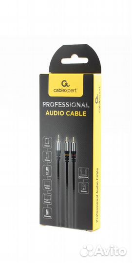 Кабель аудио Cabelexpert 3,5 джек (М) / 2xRCA (M)
