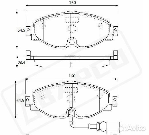 Колодки тормозные передние bapco BP0445