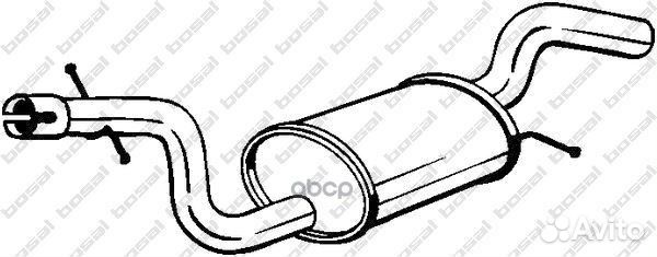 Средний глушитель выхлопных газов 233-767 Bosal