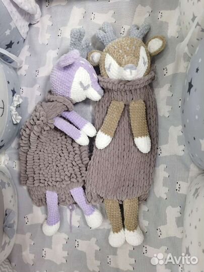 Игрушки ручной работы зайка олень