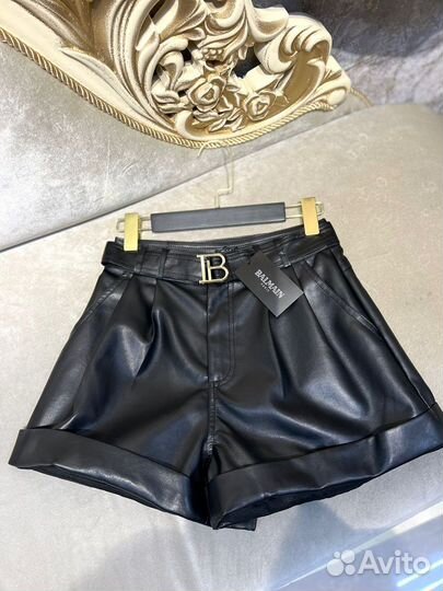 Шорты из эко кожи