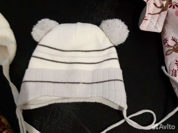 Зимний комбинезон для девочки 80размер,и шапочки