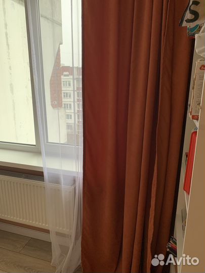 Шторы канвас терракотовые