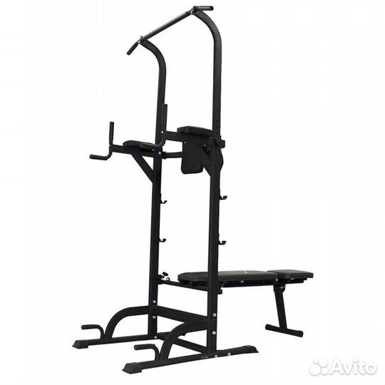 Турник-брусья-пресс со скамьей DFC Power Tower G00