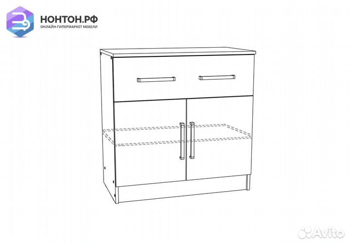 Комод Бася с ящиком дуб беленый / венге