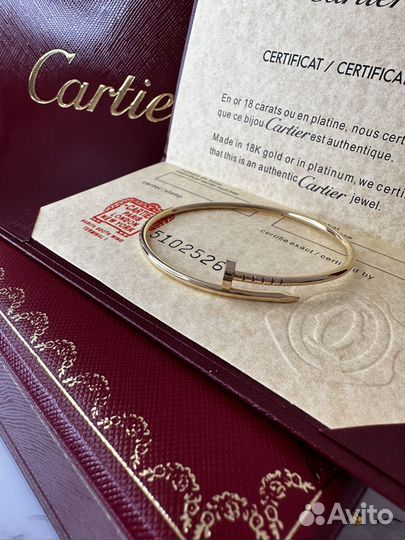 Браслет cartier гвоздь juste un clou желтое золото