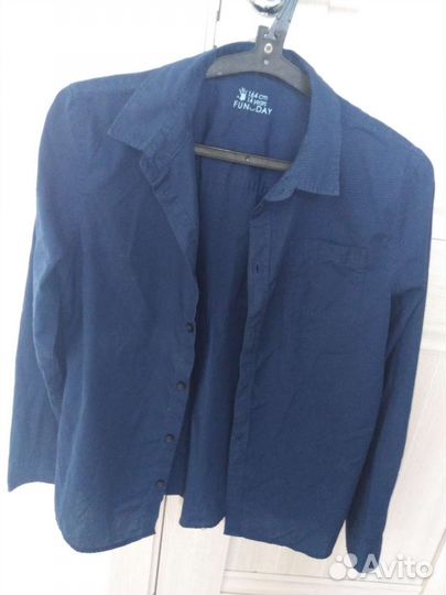 Синяя рубашка для мальчика