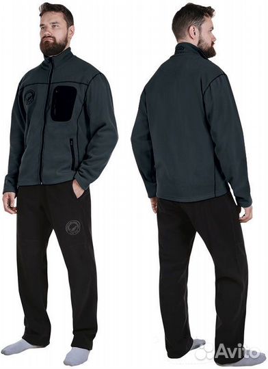 Флисовый комплект Royal Fish серый 2XL