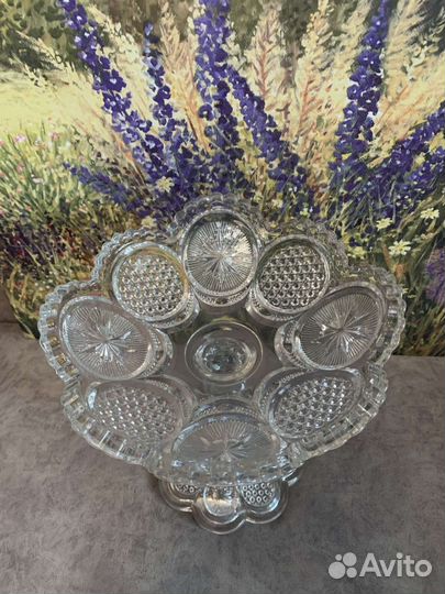 Ваза для фруктов на ножке СССР