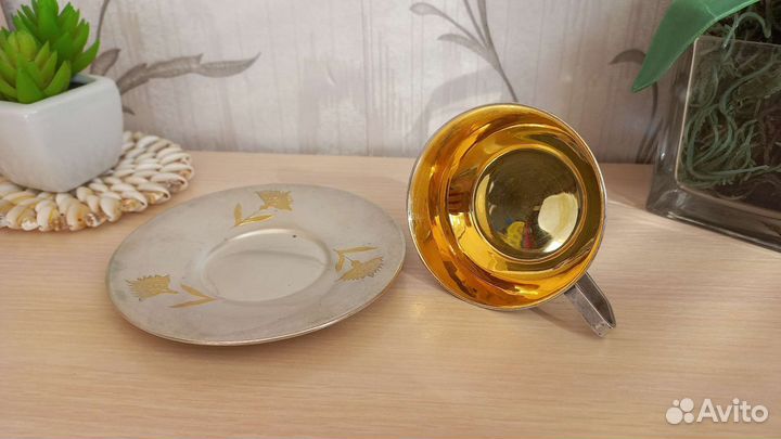 Кофейная пара серебро