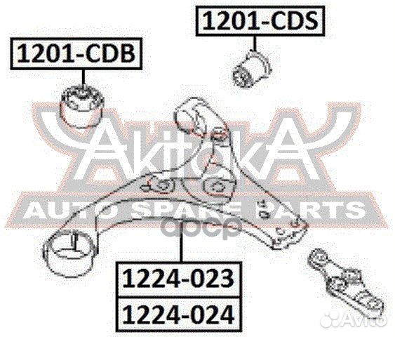 Сайлентблок переднего рычага задний 1201-CDB asva