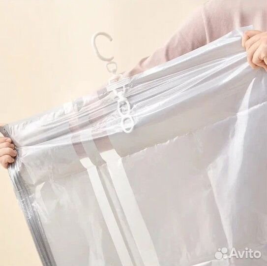 Вакуумные пакеты для одежды 2 шт, с крючком