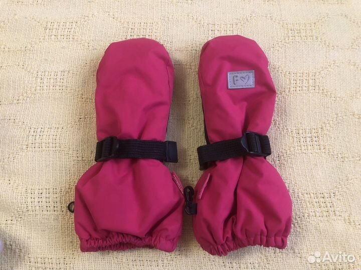 Варежки для девочки утепленные на флисе 16