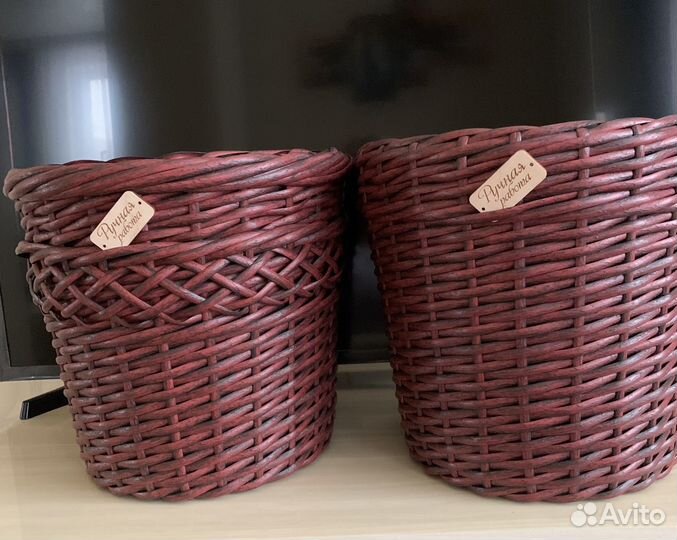 Кашпо из ротанга